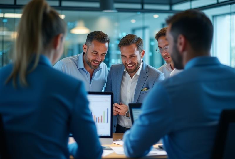 Membri del team di Connessioni Digitali Italia che collaborano in un ufficio o sul campo
